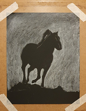 Black & White Horse Step 3