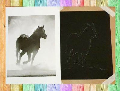 Black & White Horse Tracing