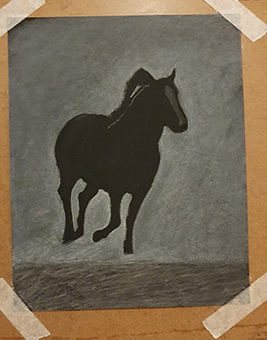 Black & White Horse Step 4